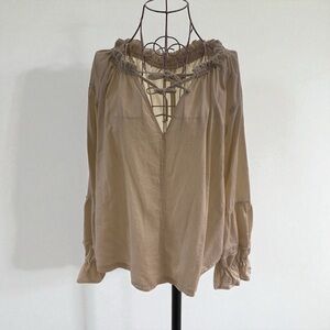 We The Free Alpine Denim Top, Sz Small